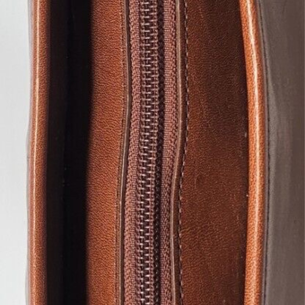Brahmin Vintage Leather Tuscan Pecan Tote Bag - Picture 11 of 14